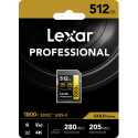 Lexar memory card SDXC 512GB Professional 1800x UHS-II U3 V60