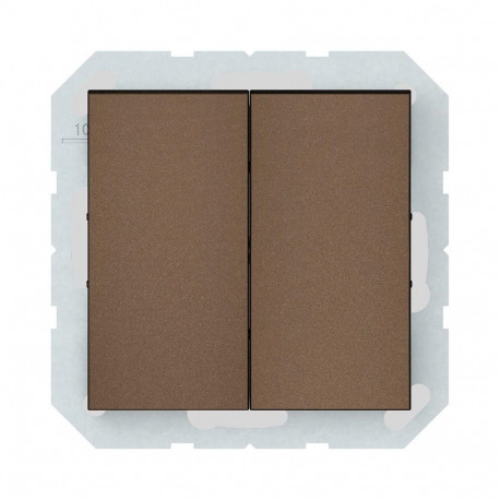 TWO WAY 2GANG SWITCH MOCHA P(6+6) QR