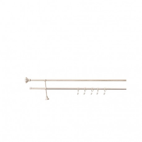 DOUBLE CURT RAIL SET. IVORY D19 300 CM