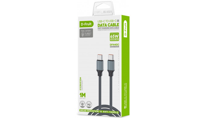 D-Fruit cable USB-C - USB-C DF440C 1m, grey
