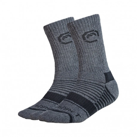 Vallerret Merino Wool Crew Sock - Grey Winter (size 41-46)