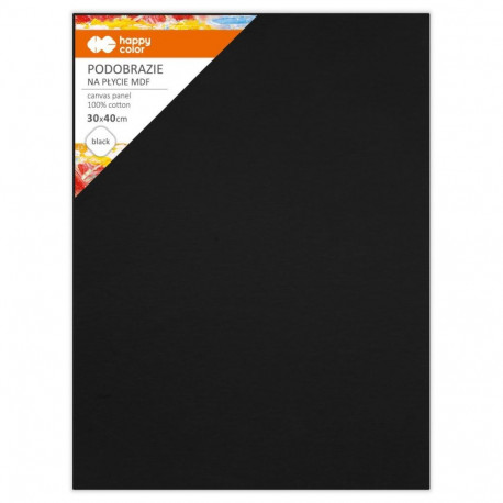 Lõuend puuvill 4mm MDF-plaat 30x40cm MUST