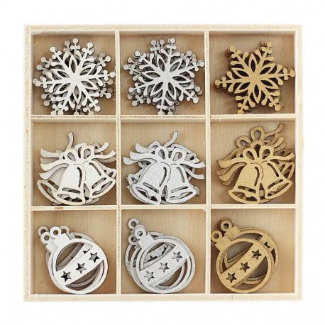 Puidust ornamendid Jõulukaunistused 45tk