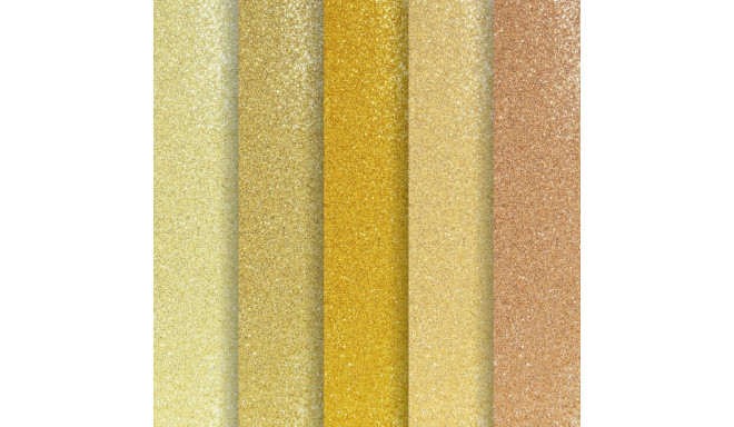 Glitterkartong segupakk MIX02 A4, 210g/5lk