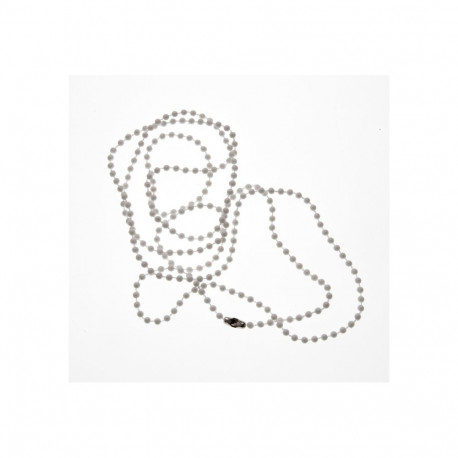Plastikust kuulkett Valge 80cm - eri suuruses
