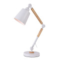 Desk lamp EDM Wood White Metal 60 W (Ø 18 x 53 cm)