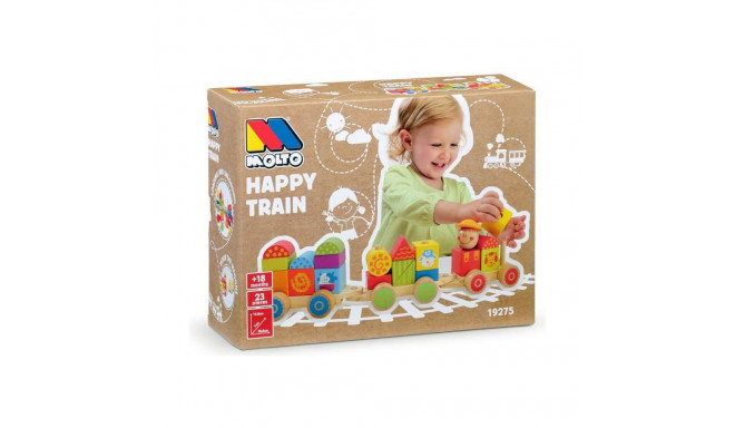 Baby toy Moltó Happy Train 23 Pieces