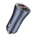 Car Quick Charger 40W 12-24V 2xUSB QC4.0 SCP FCP AFC, Dark Gray