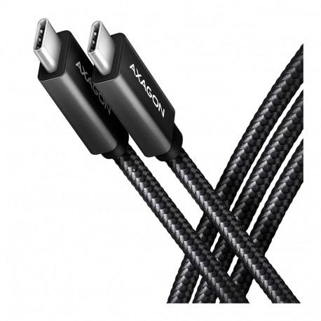 Axagon Data and charging USB 480Mbps cable length 1 m. PD 240W, 5A. Black braided.