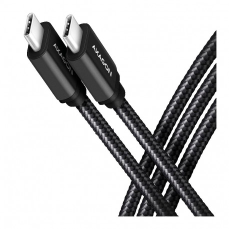 Axagon kaabel USB-C - USB-C 60W 3A 1m, must