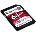 "CARD 64GB Kingston Canvas React Plus SDXC 300MB/s"