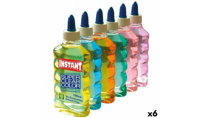 Gel glue Playcolor Instant Multicolour Transparent 6 Pieces 180 ml