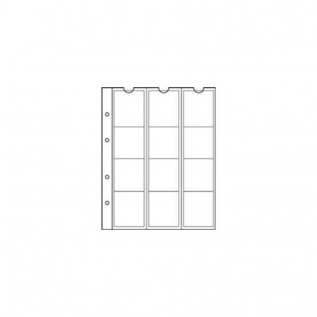 Vaheleht müntidele 12x d 44mm NUMIS 44 315584, 5 lehte pakis , valge taust, Leuchtturm