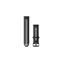 Garmin Forerunner 965 Watch Band, Black/Powder Grey, 22 mm