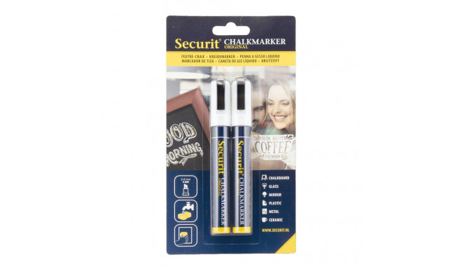 Kriidimarker tahvlitele 2-6mm, 2tk - valge