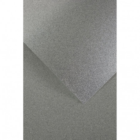 Glitterkartong Silver A3, 210g/5lk