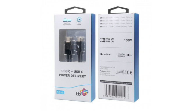 USB C Cable 1m with charging indicator LED 100W