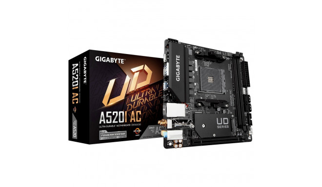 Gigabyte emaplaat A520I AC AM4 2DDR4 DP/2HDMI mITX