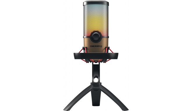 CHERRY UM 9.0 PRO RGB, microphone (black/copper, USB-C)