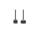 Nedis CCGL37100BK30 video cable adapter 3 m HDMI Type A (Standard) DisplayPort Black