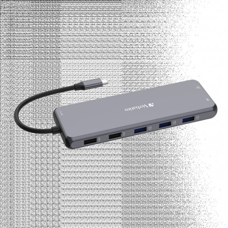 Port replikaator Verbatim CMH-13 USB-C Pro Multiport Hub 6xUSB-A/2xUSB-C Power Delivery/2xHDMI 8K 30