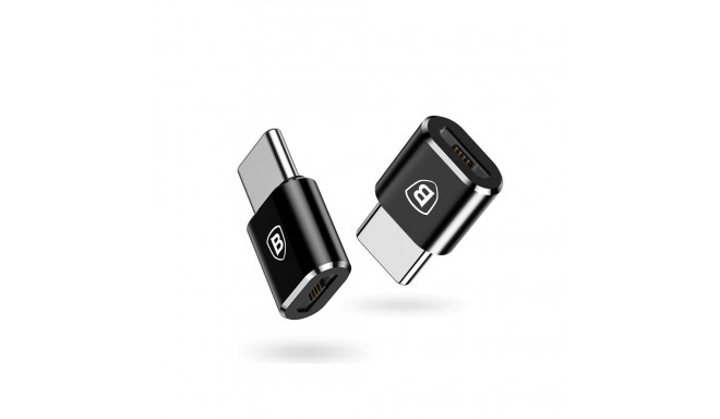 Baseus Mini Universal Adapter Micro USB to USB Type-C Connection Black