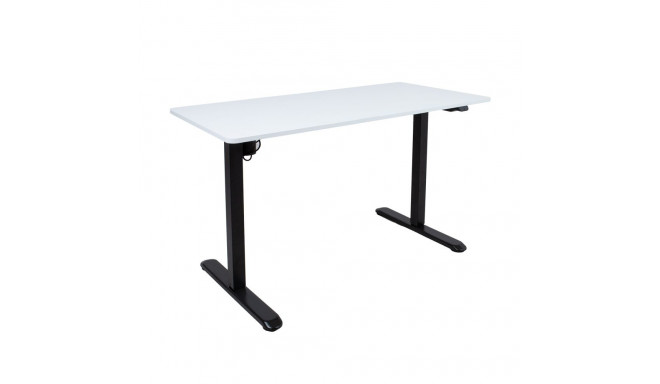 Rakstāmgalds ERGO LIGHT ar 1 motoru 120x60xH73-118cm, melns/balts