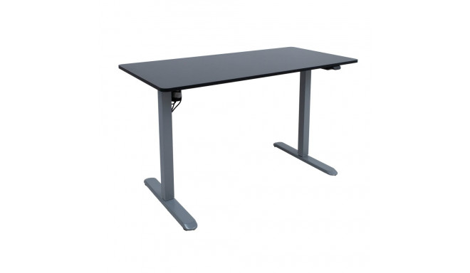 Töölaud ERGO LIGHT 1-mootoriga 120x60xH73-118cm, must/hõbehall