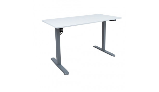 Töölaud ERGO LIGHT 1-mootoriga 120x60cm, hõbehall/valge