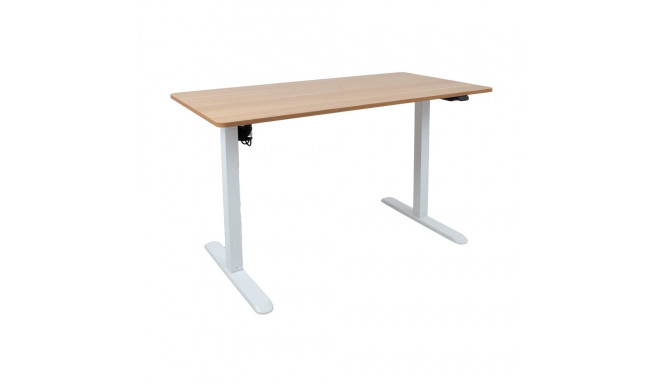 Desk ERGO LIGHT with 1 motor 120x60cm, white/oak