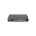 SWITCH LANBERG 24X 100MB POE+/2X COMBO RACK 19" GIGABIT ETHERNET 360W V2