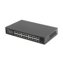 SWITCH LANBERG 24X 100MB POE+/2X COMBO RACK 19" GIGABIT ETHERNET 360W V2