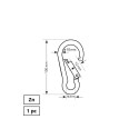 MOUNTING CARABINER 10X100 MM GALVANIZED