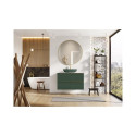 BASIN UNIT SOHO 100 2DR HUNG GREEN MATT