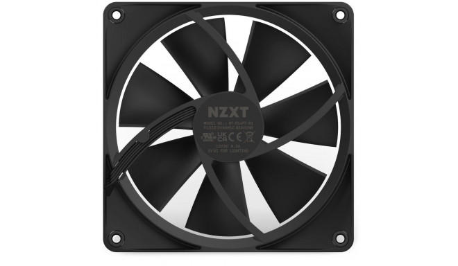 NZXT F140 RGB arvutikorpuse ventilaator 14 cm must 1 tk.