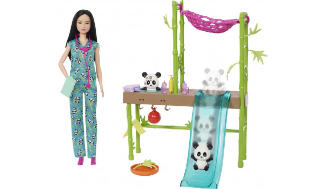 Barbie Mattel Doll Caring for Pandas Set with doll (HKT77)