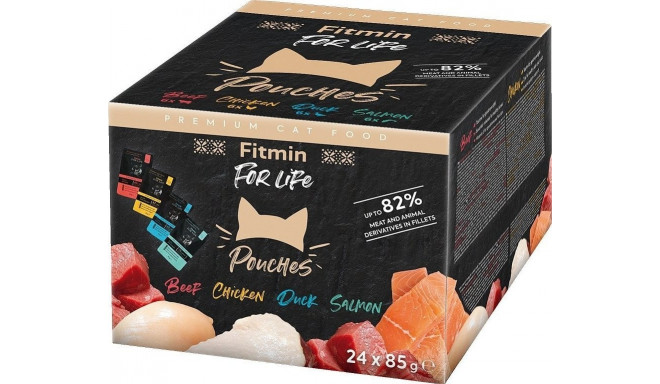 Fitmin Cat For Life pouch multipack 24x85g