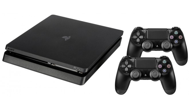 Sony Playstation 4 Slim 500GB black incl. 2 Controllers