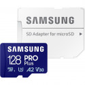 SAMSUNG PRO Plus 128 GB microSDXC (2023), memory card (blue, UHS-I U3, Class 10, V30, A2)