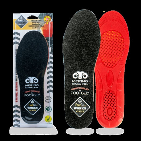 Insoles Footgel Winter Works, size 43-47