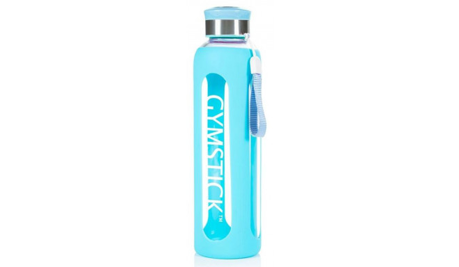 Drinking bottle GYMSTICK 600ml turquoise glass