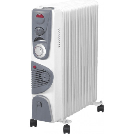 VOLTENO OIL RADIATOR 11-RIBS TURBO+TIMER 2500W+400W