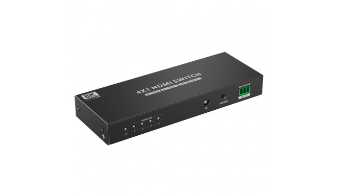 PremiumCord HDMI switch 4:1 support 8K@60Hz,4K@120Hz, 1080P, HDR, button and remote control