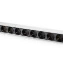 Digitus Socket Strip with Aluminum Profile, 8-way safety socket, 2 m cable, IEC C20 plug