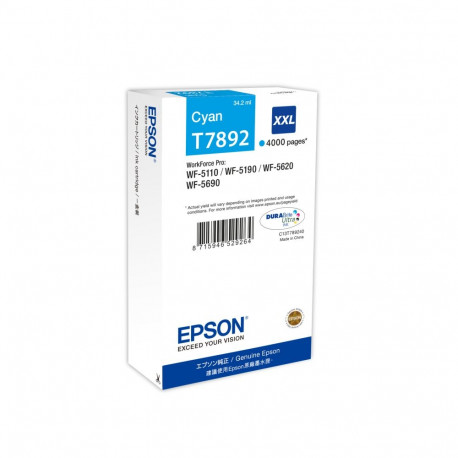 Tint Epson T7892 Cyan 34ml WF-5110DW/WF-5190DW/WF-5620DWF/WF-5690DWF