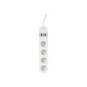 GEMBIRD Smart power strip with USB charger 4 French sockets white