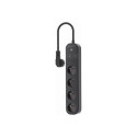 GEMBIRD Smart power strip with USB charger 4 French sockets black