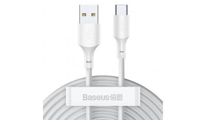 Baseus Simple Wisdom andmekablikomplekt USB C-tüüpi 5A (2PCS|Set）1.5m valge