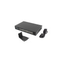 SWITCH LANBERG 24X 100MB POE+/2X COMBO RACK 19" GIGABIT ETHERNET 250W