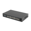 SWITCH LANBERG 24X 100MB POE+/2X COMBO RACK 19" GIGABIT ETHERNET 250W